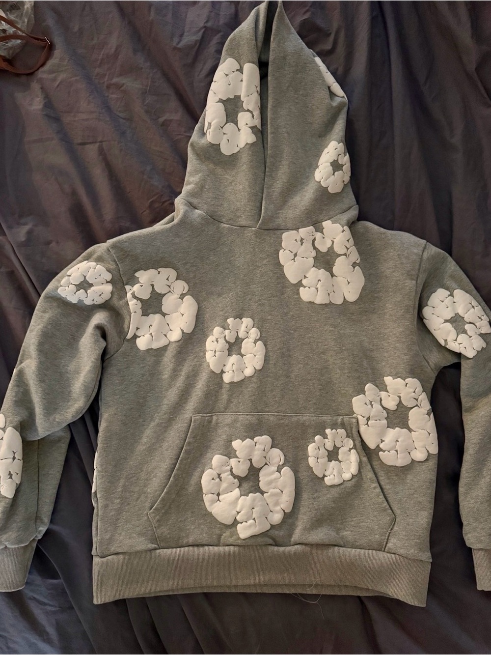 Denim Tears Cotton Wreath Gray Hoodie Size Mens Small